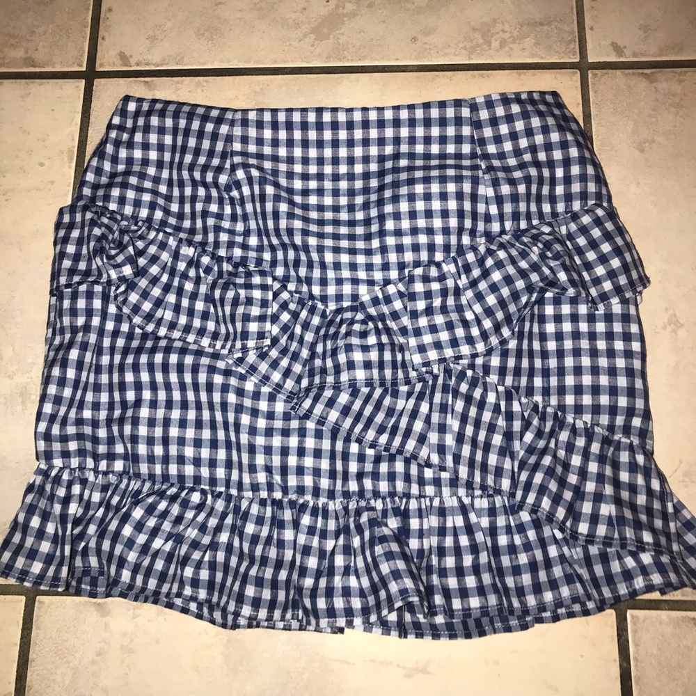 NWT super cute blue gingham skirt